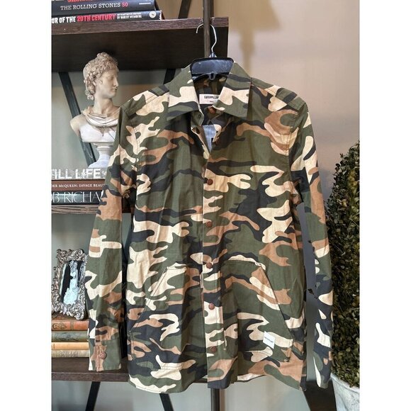 Caterpillar Workwear Snap Front Shirt Jacket Shacket Camo Mens Size Small - Picture 1 of 6